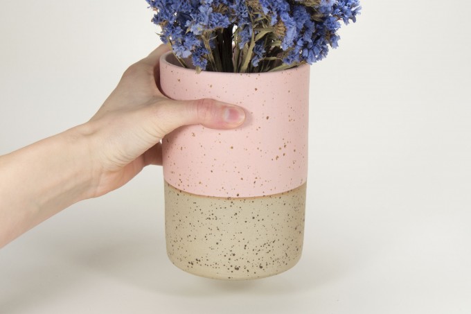 MIN - handgemachte Keramik Vase rosa - Anita Riesch