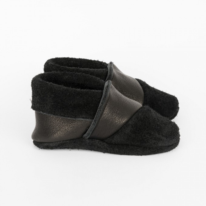 Franziska Klee Babyschuhe MOQ // Schwarz Franziska Klee Babyschuhe MOQ // Schwarz