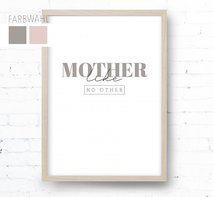 Kruth Design POSTER / MOTHER LIKE NO OTHER Kruth Design POSTER / MOTHER LIKE NO OTHER