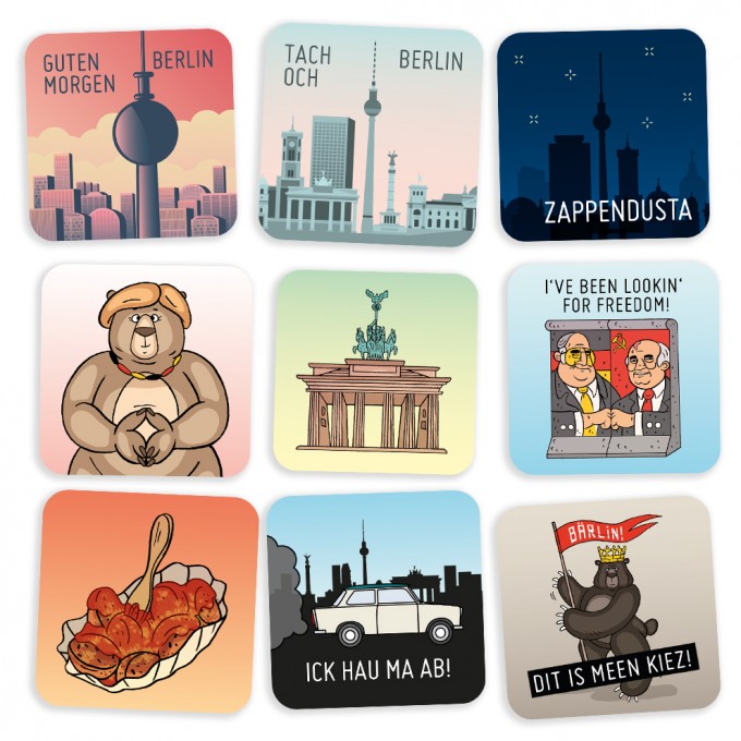 Stadtliebe® | Berlin Flexible Magneten im 9er Set „Hauptstadt“ Deko und Souvenir Stadtliebe® | Berlin Flexible Magneten im 9er Set „Hauptstadt“ Deko und Souvenir