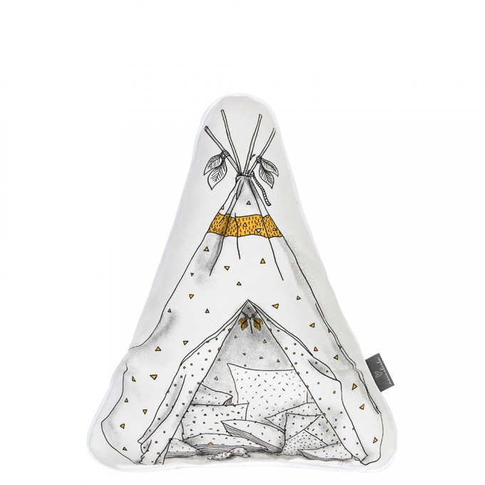 MEINE LIEBE – KISSEN TIPI GELB KLEIN 28x26cm MEINE LIEBE – KISSEN TIPI GELB KLEIN 28x26cm