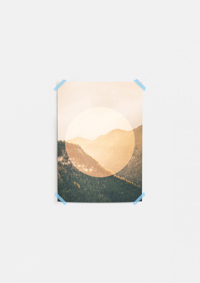JOE MANIA / Modern Artprint Poster / Landscapes Circular 2 Alps JOE MANIA / Modern Artprint Poster / Landscapes Circular 2 Alps