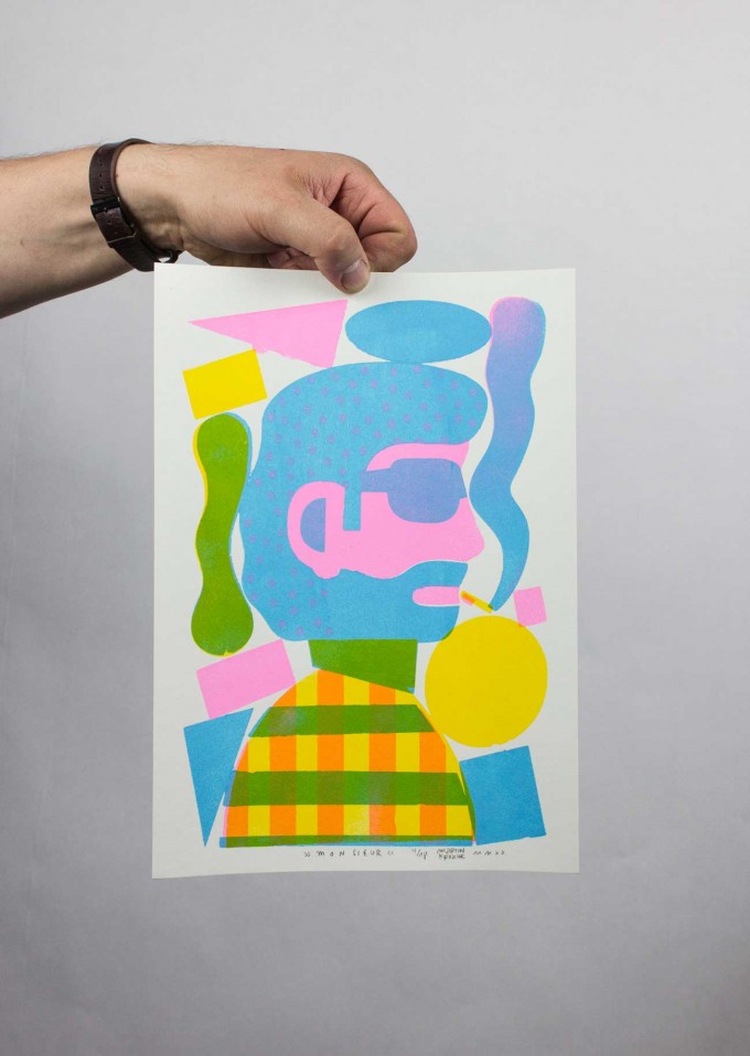 Martin Krusche - Stencilprint »Monsieur« DINA4 Martin Krusche - Stencilprint »Monsieur« DINA4