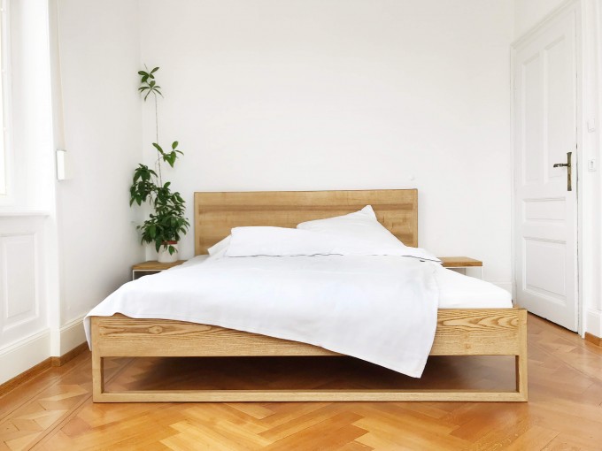 N51E12 - Pure Ash Bett aus Massivholz Esche N51E12 - Pure Ash Bett aus Massivholz Esche