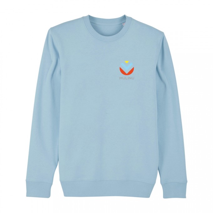 MULINU | UNISEX RUNDHALS-SWEATSHIRT Bio Baumwolle Himmelblau MULINU | UNISEX RUNDHALS-SWEATSHIRT Bio Baumwolle Himmelblau