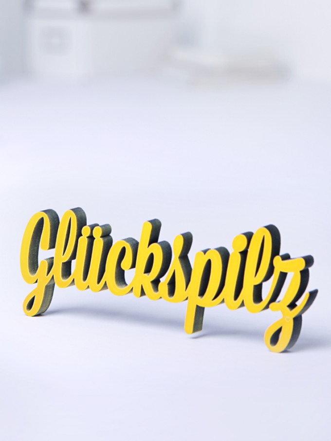 NOGALLERY Glückspilz #2 - Deko Schriftzug Holz NOGALLERY Glückspilz #2 - Deko Schriftzug Holz