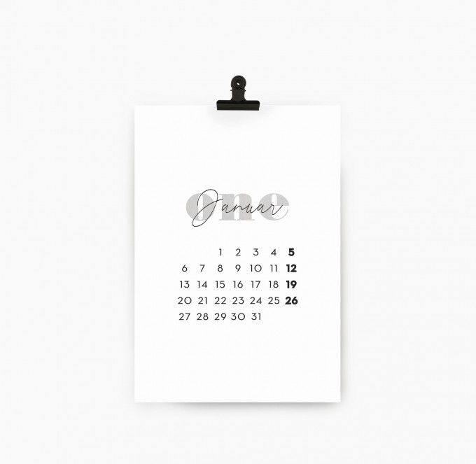 Kruth Design KALENDER 2020 / NUMBERS Kruth Design KALENDER 2020 / NUMBERS