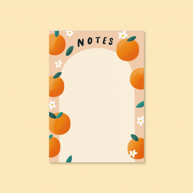 Notizblock Orange A6 / Svea Hansohn Illustration