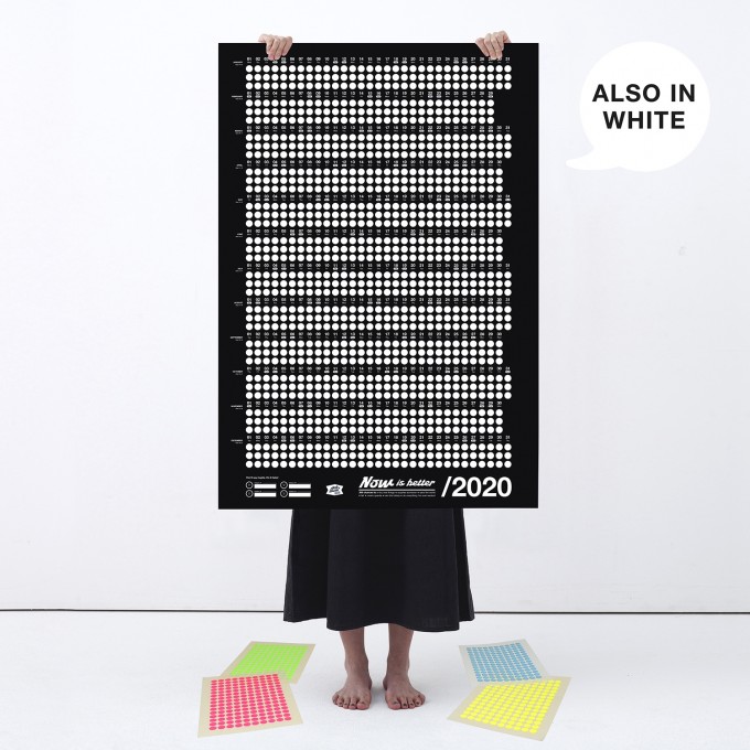 Bob And Uncle Design – Wandkalender – Now Is Better 2020 – Schwarz – 680 x 1000 mm Bob And Uncle Design – Wandkalender – Now Is Better 2020 – Schwarz – 680 x 1000 mm