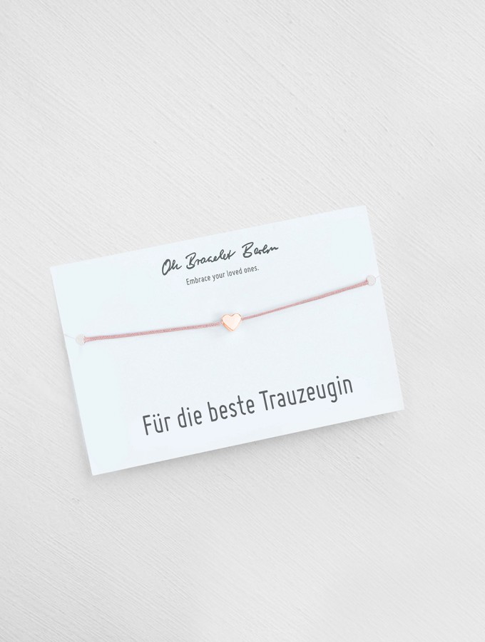 Oh Bracelet Berlin - Nylonarmband »Trauzeugin I Farbe Rosegold Oh Bracelet Berlin - Nylonarmband »Trauzeugin I Farbe Rosegold