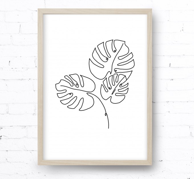 Kruth Design POSTER / ONELINE MONSTERA Kruth Design POSTER / ONELINE MONSTERA