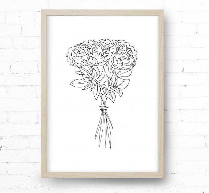 Kruth Design POSTER / ONE LINE BOUQUET Kruth Design POSTER / ONE LINE BOUQUET