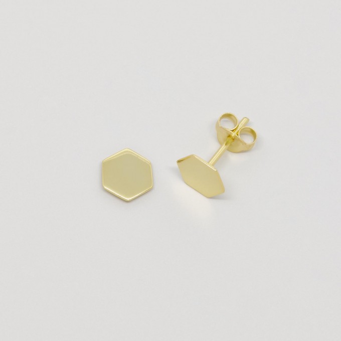 fejn jewelry - Ohrstecker 'hexagon shiny' fejn jewelry - Ohrstecker 'hexagon shiny'