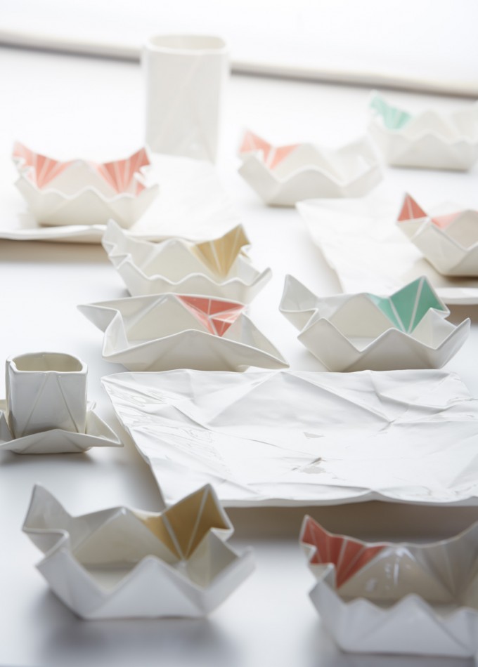 moij design Origami Snackschalen farbig moij design Origami Snackschalen farbig