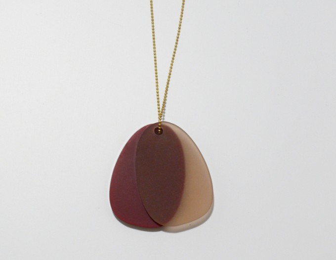 theobalt.design TAG Halskette rot/braun theobalt.design TAG Halskette rot/braun