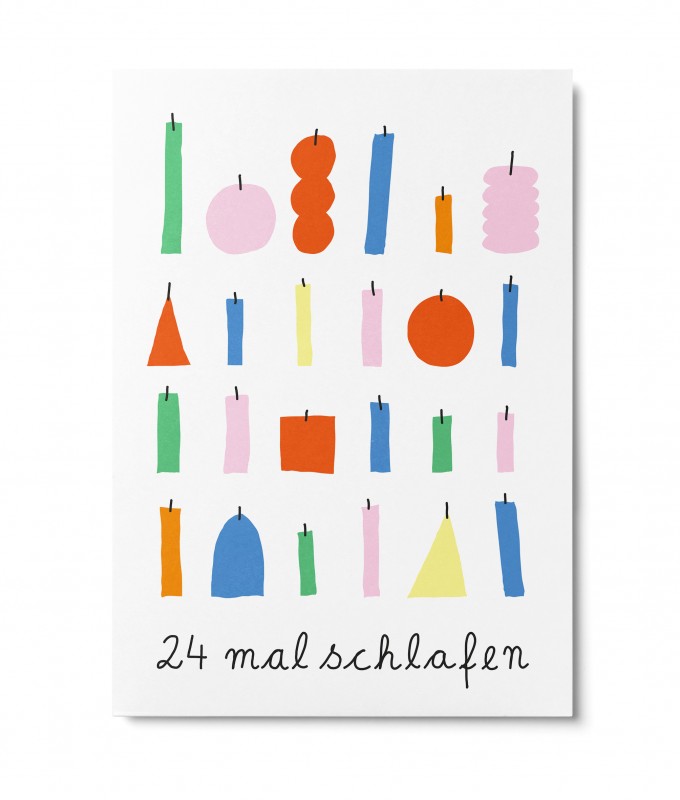 UNTER PINIEN – 24 mal schlafen – Postkarte UNTER PINIEN – 24 mal schlafen – Postkarte