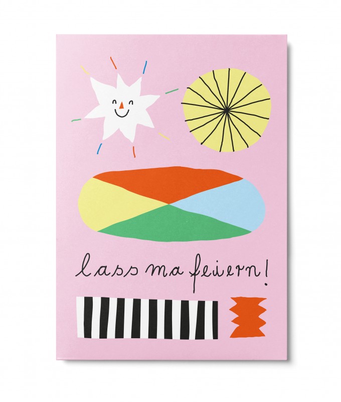 UNTER PINIEN – lass ma feiern – Postkarte UNTER PINIEN – lass ma feiern – Postkarte