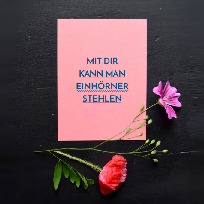 Mit Ohne Rosa Druck Mit dir kann man Einhörner stehlen (DIN A6) Mit Ohne Rosa Druck Mit dir kann man Einhörner stehlen (DIN A6)
