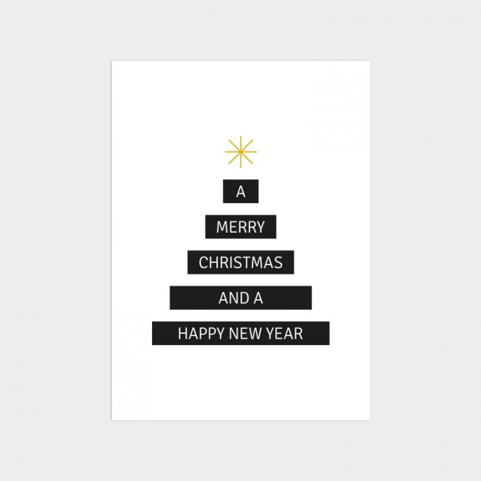 HOOK&EYE Postkarte 'A merry christmas' 3er-Set HOOK&EYE Postkarte 'A merry christmas' 3er-Set