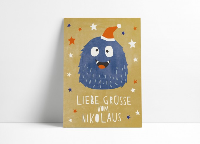 Designfräulein // Postkarte // Liebe Grüße vom Nikolaus 