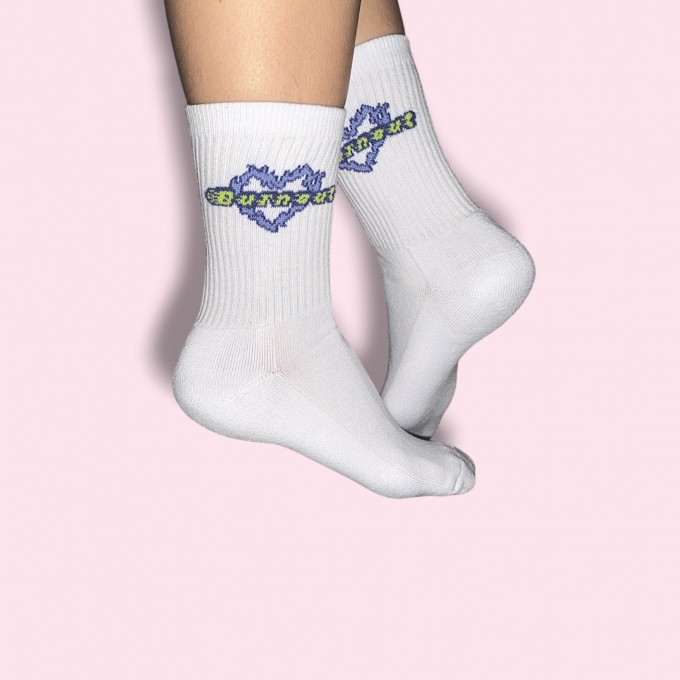 BURNOUT white socks - The Propcorner