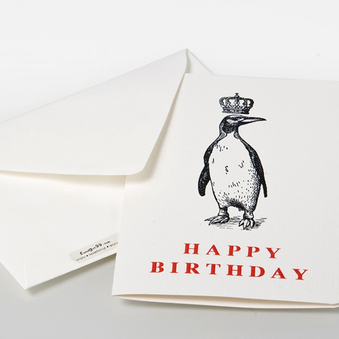 fundgut99 Geburtstagskarte Pinguin