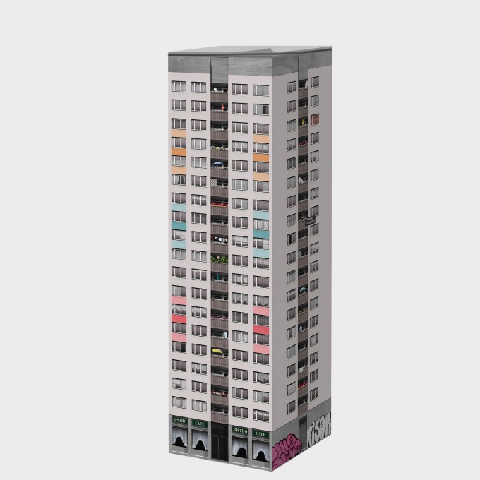 Paperscraper® „Plattenbau Berlin“ Paperscraper® „Plattenbau Berlin“