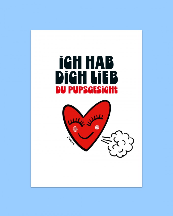 Karte "Ich hab dich lieb..." von DV×NG TH×NGS