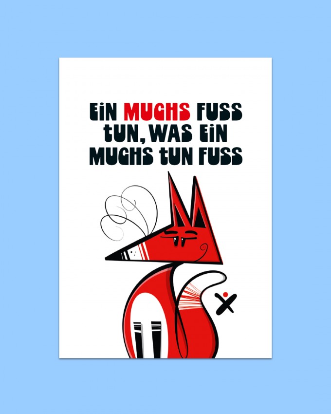 Karte "Ein Muchs fuss tun..." von DV×NG TH×NGS