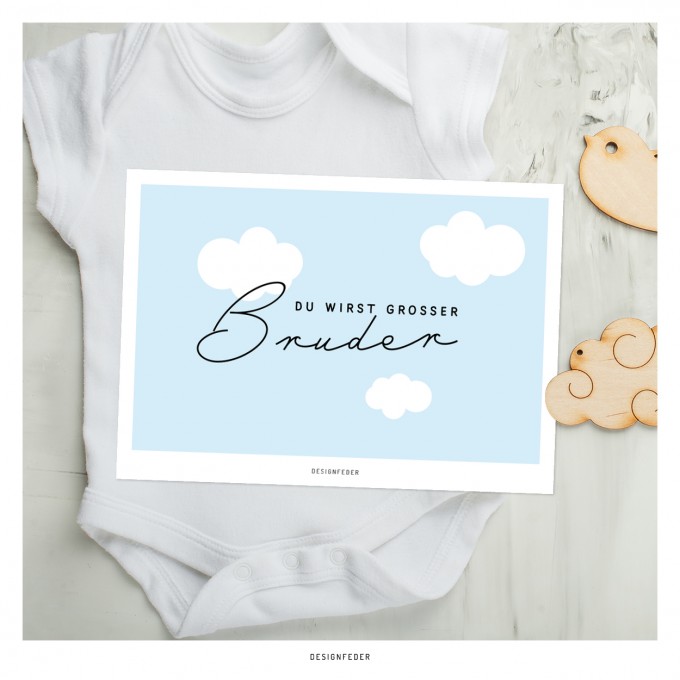 designfeder | Postkarte Du wirst großer Bruder designfeder | Postkarte Du wirst großer Bruder