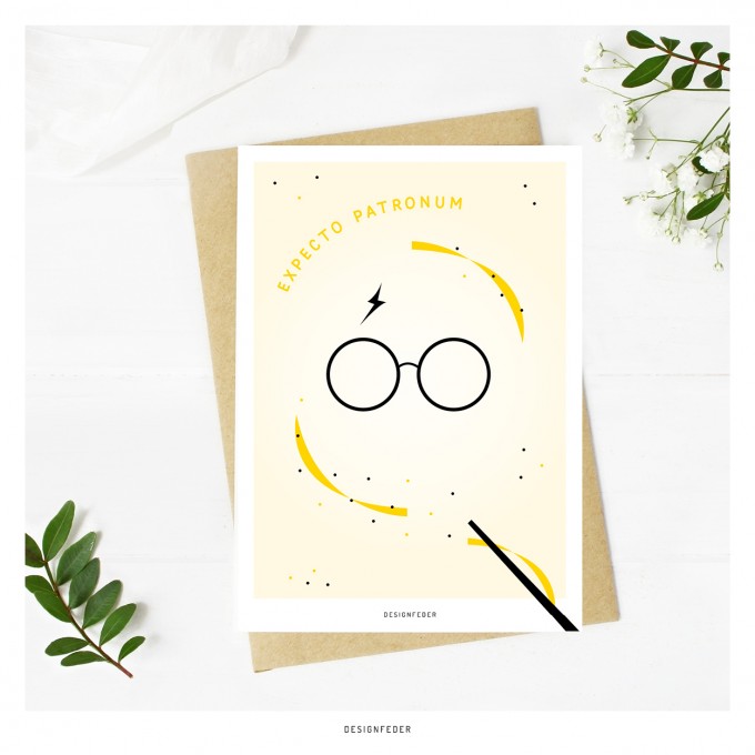 designfeder | Postkarte Expecto Patronum (Harry Potter) designfeder | Postkarte Expecto Patronum (Harry Potter)