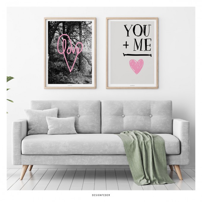 designfeder | Poster Love und You + Me designfeder | Poster Love und You + Me