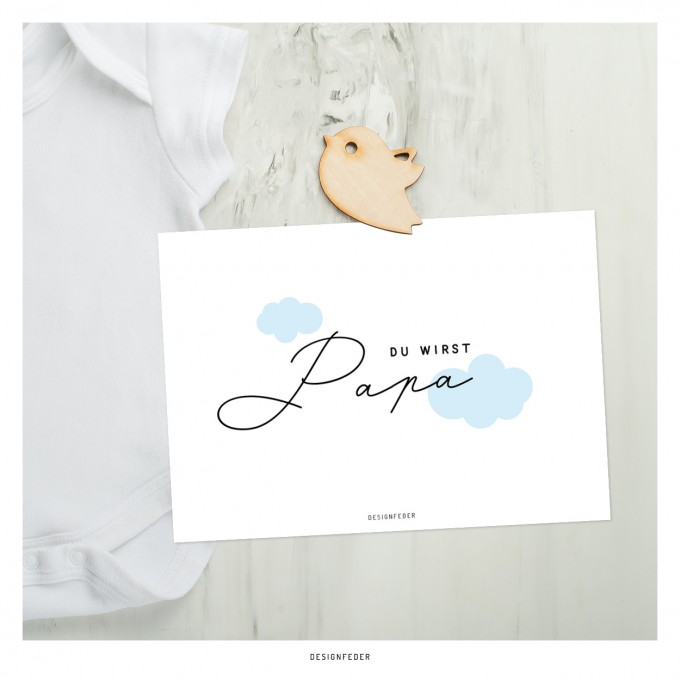 designfeder | Postkarte Du wirst Papa designfeder | Postkarte Du wirst Papa