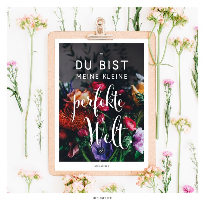 designfeder | Postkarte Du bist meine kleine perfekte Welt designfeder | Postkarte Du bist meine kleine perfekte Welt