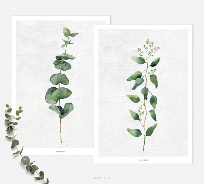 designfeder | Poster Pflanze Urban Jungle No.1+2 designfeder | Poster Pflanze Urban Jungle No.1+2