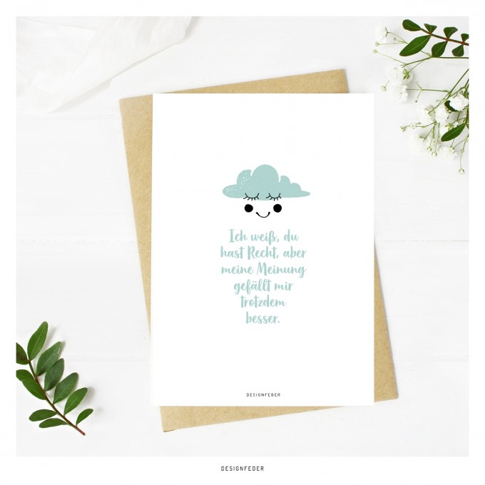 designfeder | Postkarte Meine Meinung gefällt mir besser designfeder | Postkarte Meine Meinung gefällt mir besser