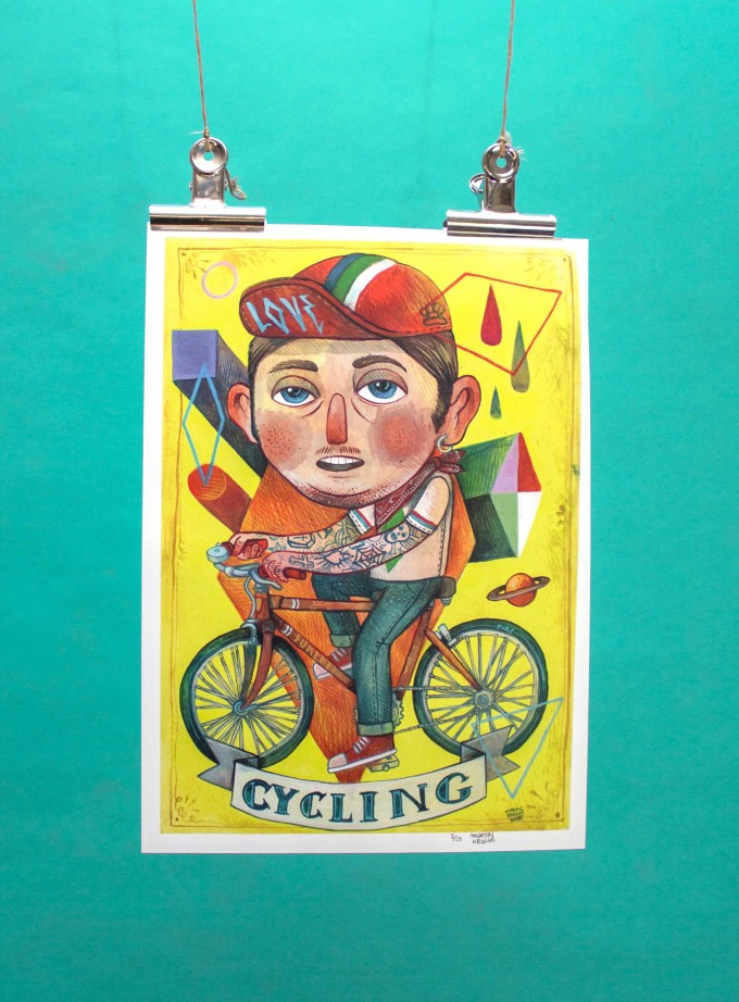 Martin Krusche – Artprint »Cyclist« DIN A3