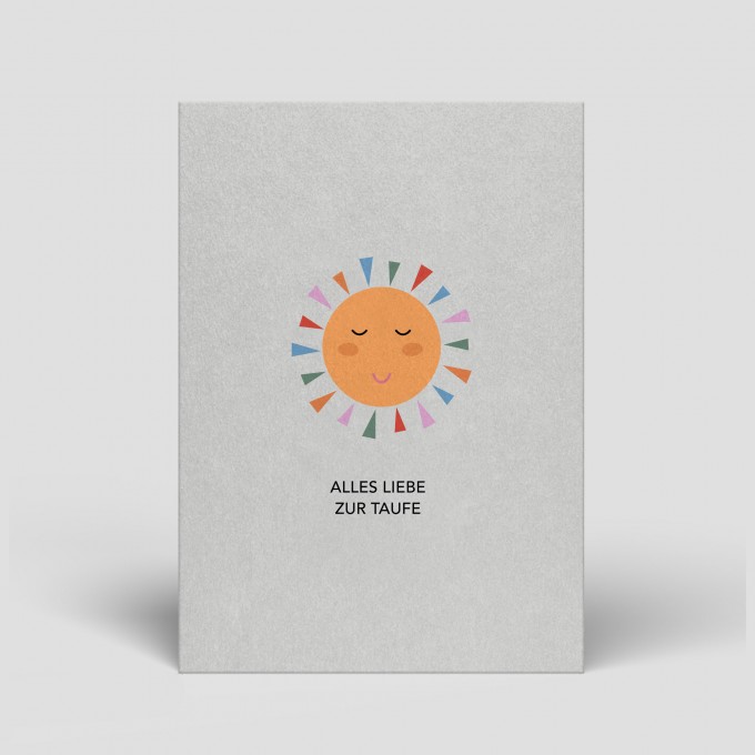 Postkarte - Taufe - Sonne - Nr. 299 - Naturbedacht Postkarte - Taufe - Sonne - Nr. 299 - Naturbedacht