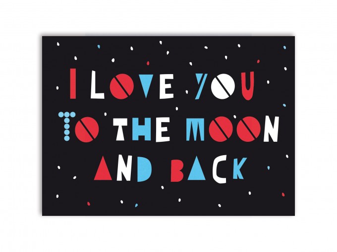 Perunoto Postkarte "To the moon and back" Perunoto Postkarte "To the moon and back"