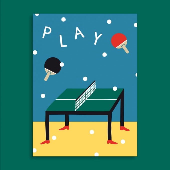 Family Tree Shop / Postkarte / Tischtennis Family Tree Shop / Postkarte / Tischtennis