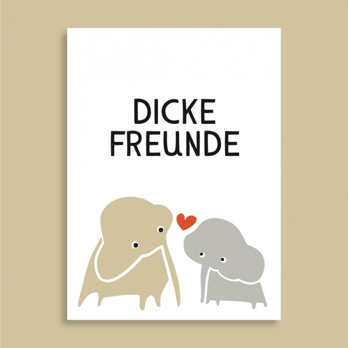 Family Tree Shop / Postkarte / Dicke Freunde Family Tree Shop / Postkarte / Dicke Freunde
