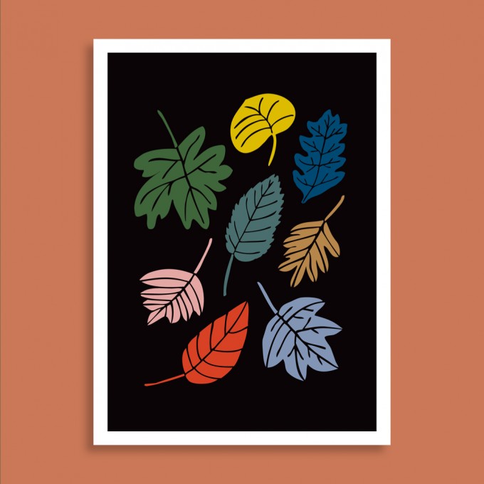 Family Tree Shop / Postkarte / Bunte Blätter Family Tree Shop / Postkarte / Bunte Blätter