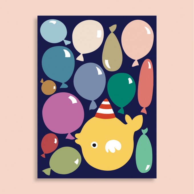 Family Tree Shop / Postkarte / Ballonfisch Family Tree Shop / Postkarte / Ballonfisch
