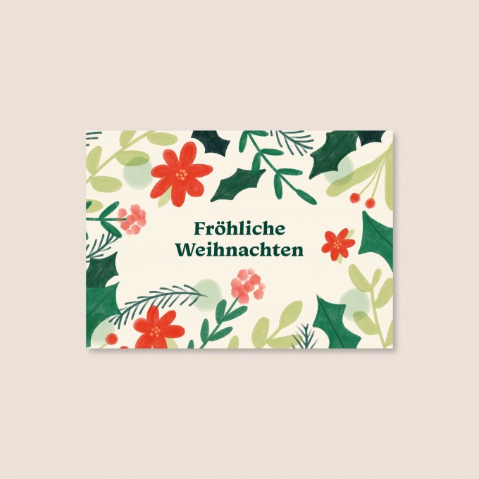 Fröhliche Weihnachten / Postkarte A6 / Svea Hansohn Illustration