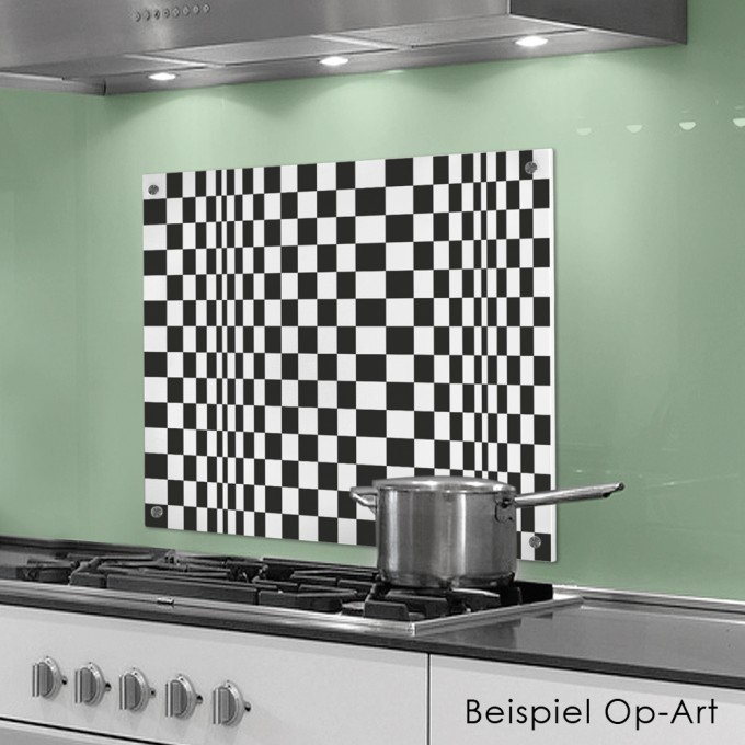 COGNOSCO Küchenrückwand 50x60 cm aus Glas - Op-Art COGNOSCO Küchenrückwand 50x60 cm aus Glas - Op-Art