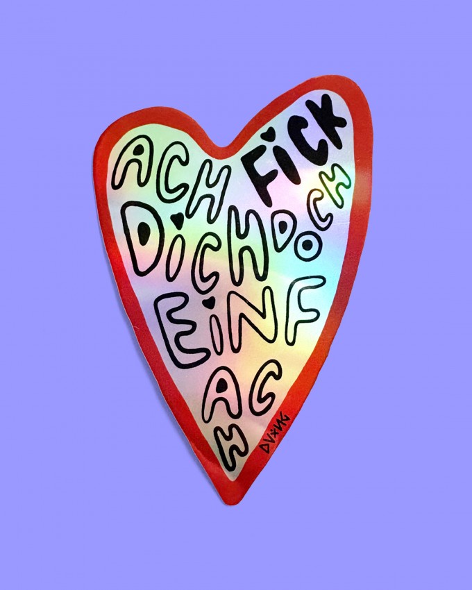 Sticker "Ach f*** dich doch einfach" von DV×NG TH×NGS