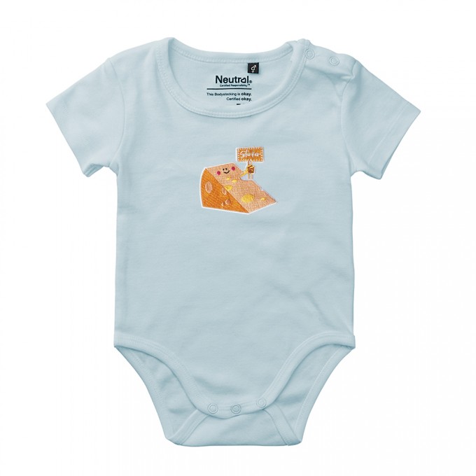 Rapü Design Babystrampler lightblue kurze Ärmel | Fair Trade Rapü Design Babystrampler lightblue kurze Ärmel | Fair Trade