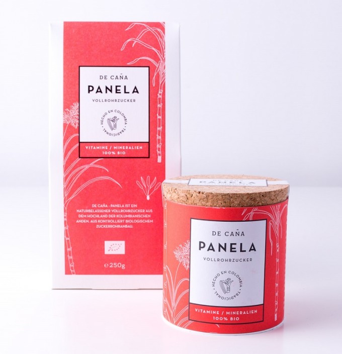 DE CAÑA Panela aus Kolumbien - Der feine Naturzucker/Kaffeezucker, 125gZuckerdose "Azucarera"+ Refillpack, 250g DE CAÑA Panela aus Kolumbien - Der feine Naturzucker/Kaffeezucker, 125gZuckerdose "Azucarera"+ Refillpack, 250g