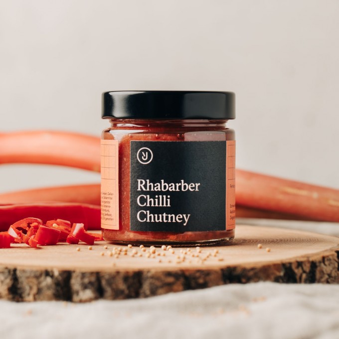 Essen für uns - Rhabarber Chili Chutney (180g) Essen für uns - Rhabarber Chili Chutney (180g)