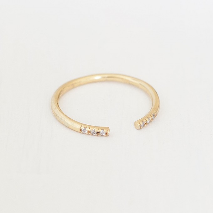 Oh Bracelet Berlin – Stapelring VI offen aus 925 Sterlingsilber vergoldet Oh Bracelet Berlin – Stapelring VI offen aus 925 Sterlingsilber vergoldet